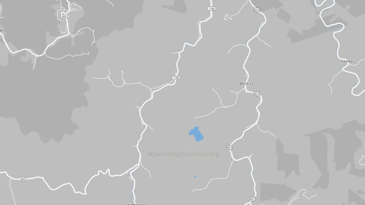 Transit Grade map of Asher, KY