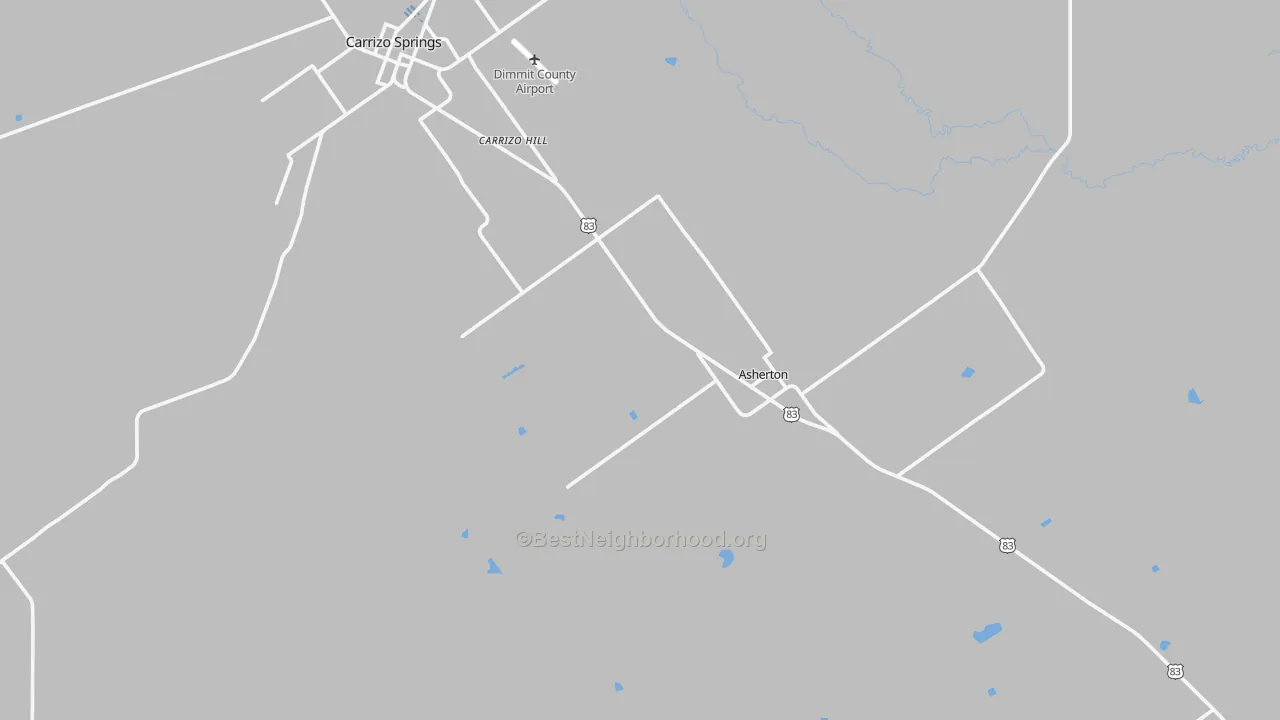 Transit Grade map of Asherton, TX