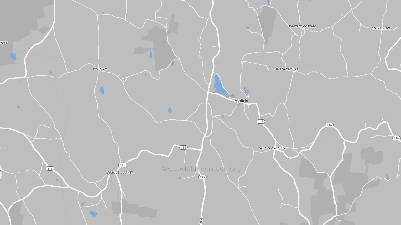Transit Grade map of Ashfield, MA