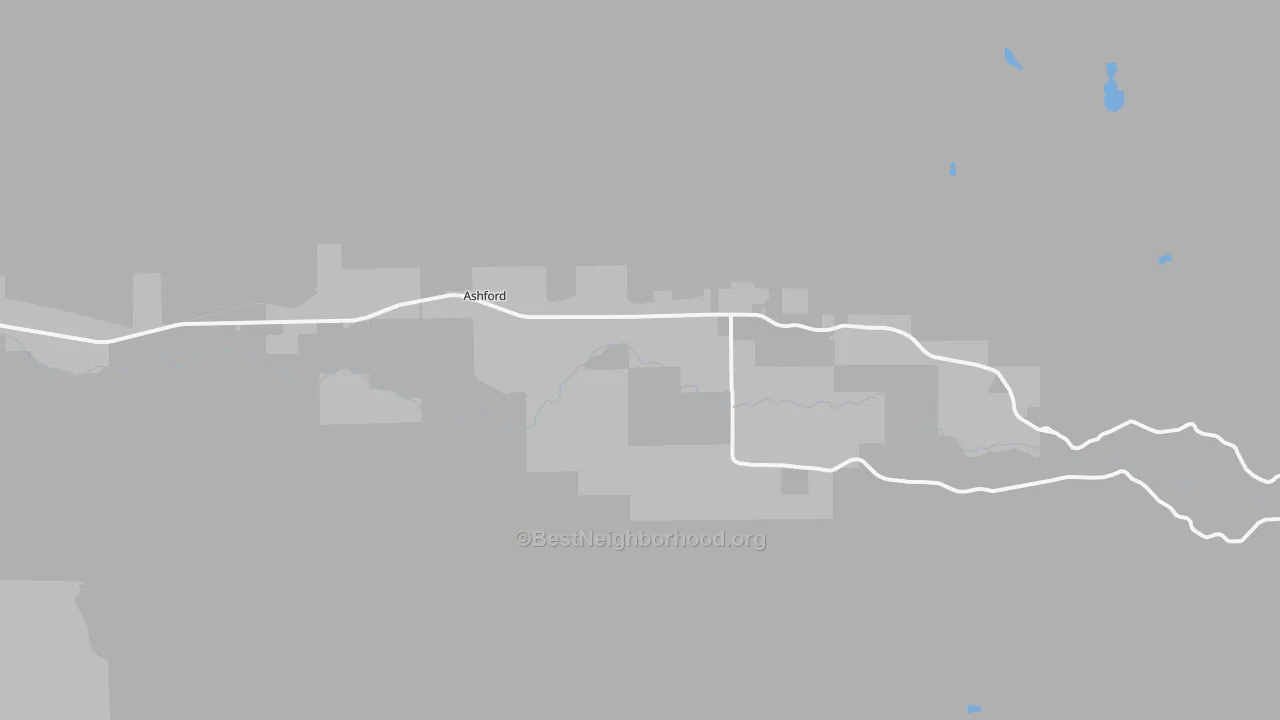 Transit Grade map of Ashford, WA