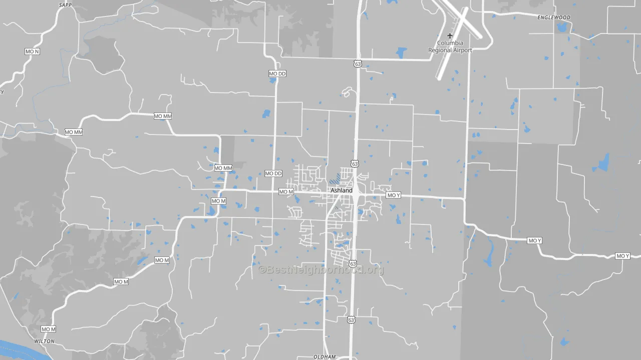Transit Grade map of Ashland, MO