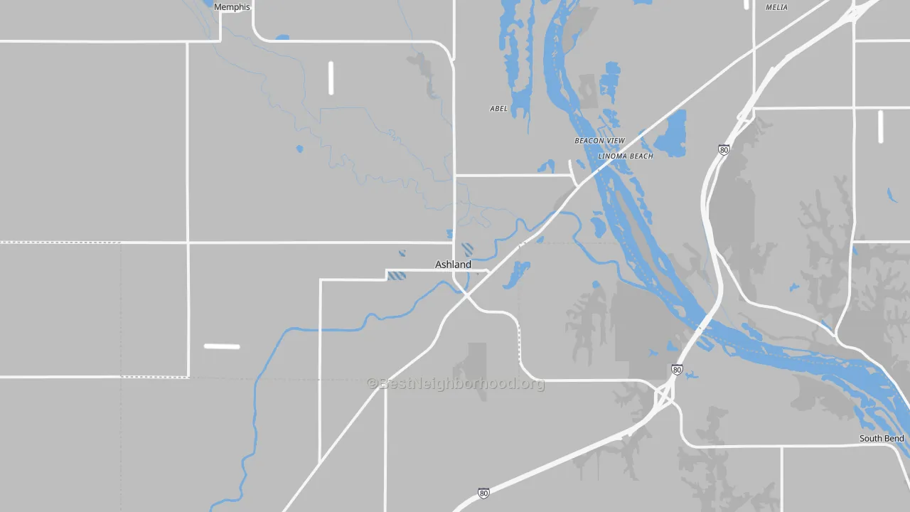 Transit Grade map of Ashland, NE