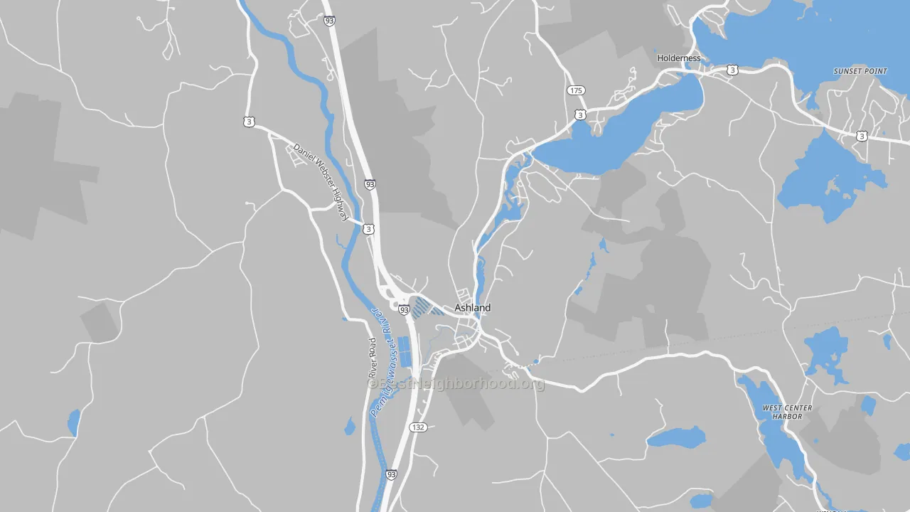 Transit Grade map of Ashland, NH