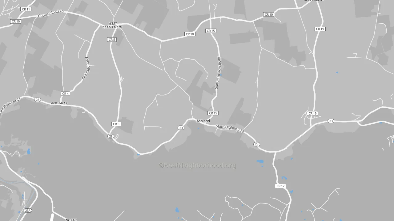 Transit Grade map of Ashland, NY