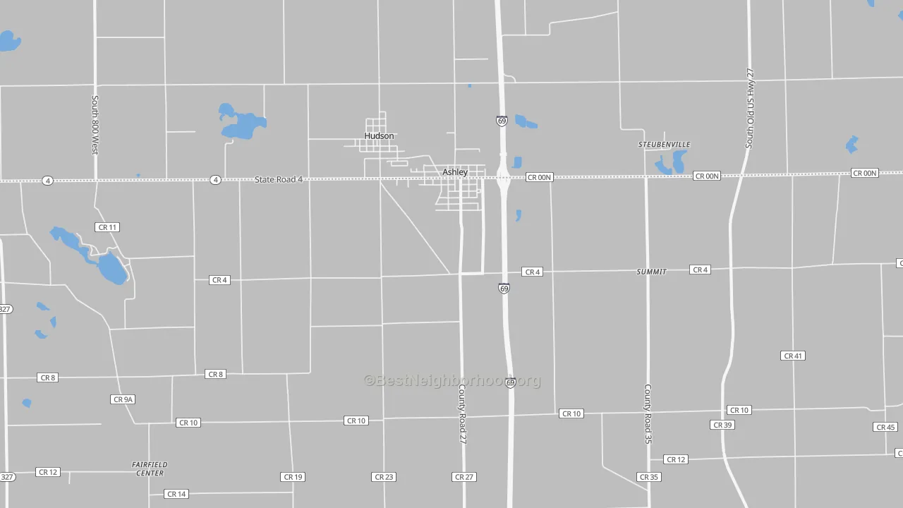 Transit Grade map of Ashley, IN