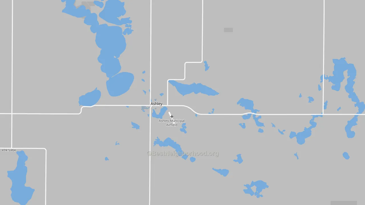 Transit Grade map of Ashley, ND