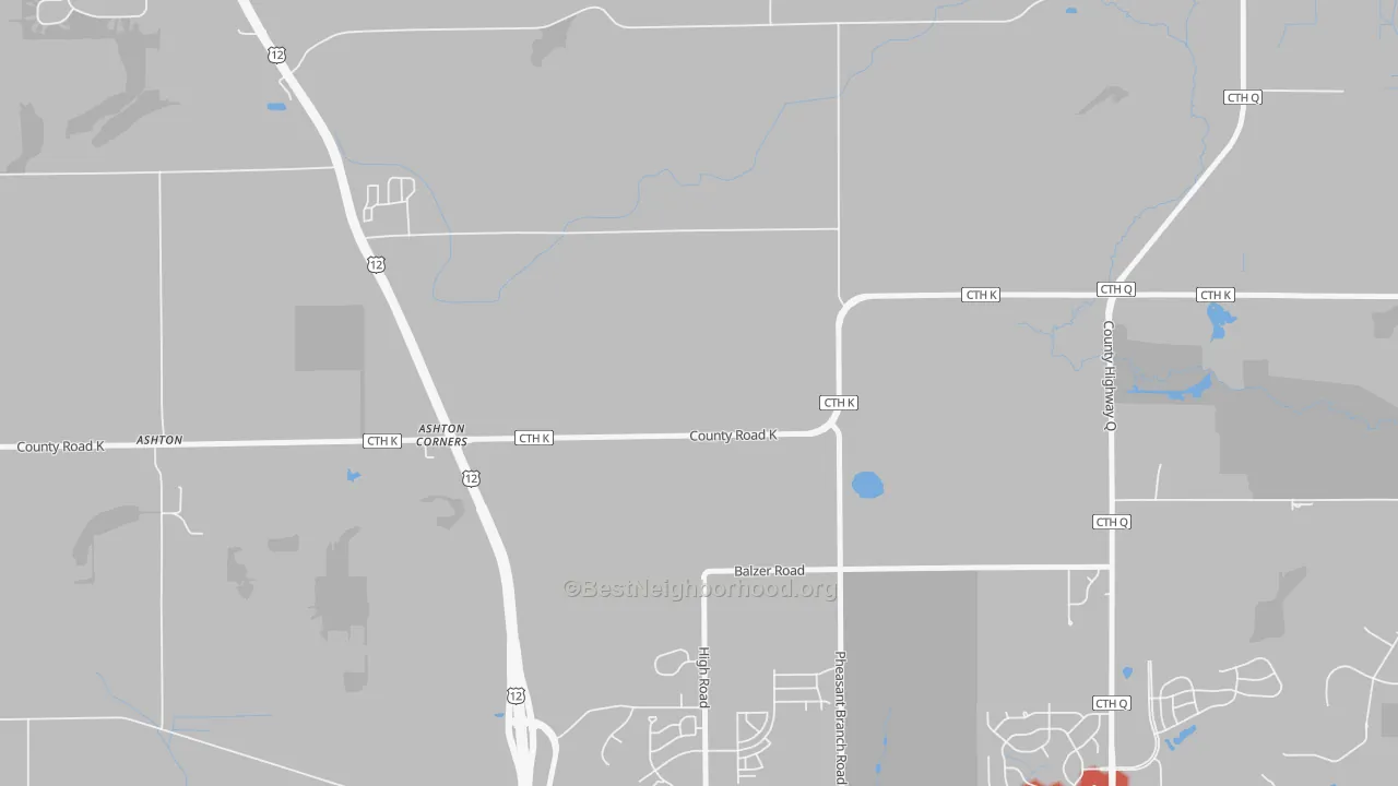 Transit Grade map of Ashton Corners, WI