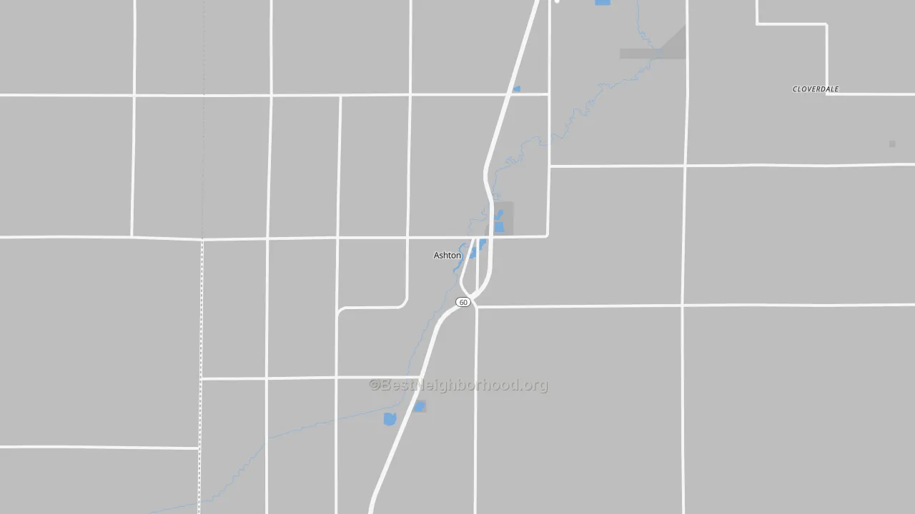 Transit Grade map of Ashton, IA