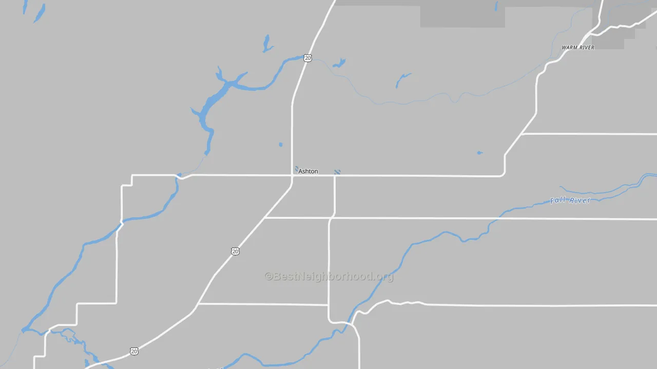 Transit Grade map of Ashton, ID