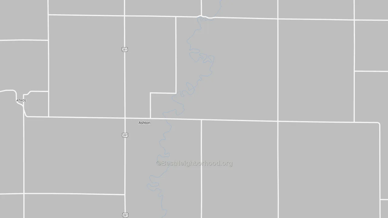Transit Grade map of Ashton, SD