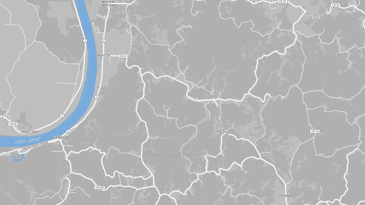 Transit Grade map of Ashton, WV