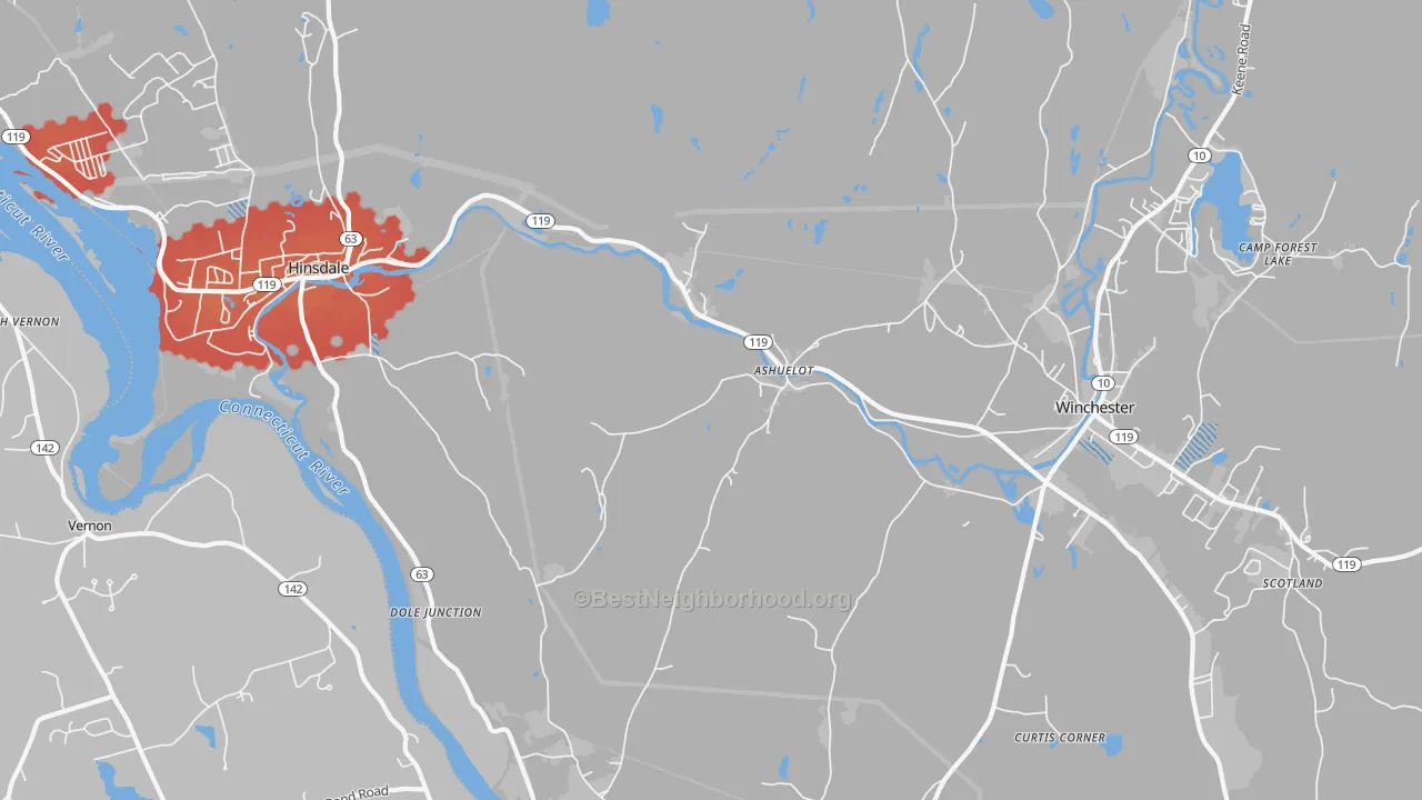 Transit Grade map of Ashuelot, NH