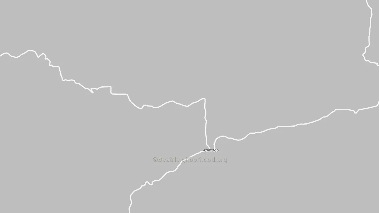 Transit Grade map of Ashwood, OR