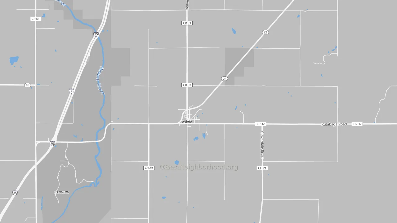 Transit Grade map of Askov, MN