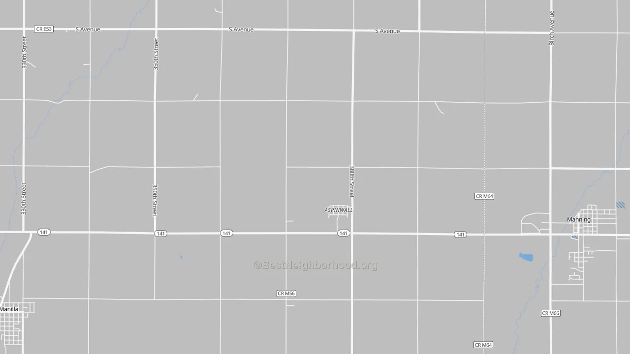 Transit Grade map of Aspinwall, IA