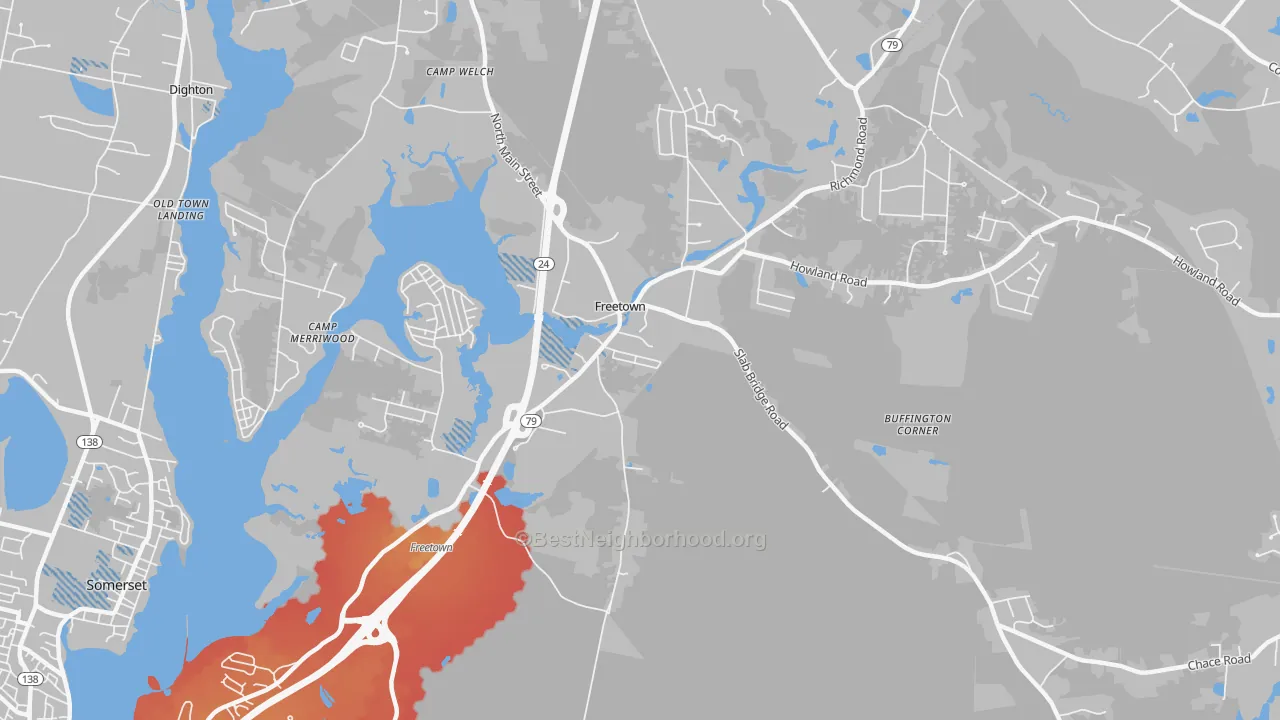 Transit Grade map of Assonet, MA