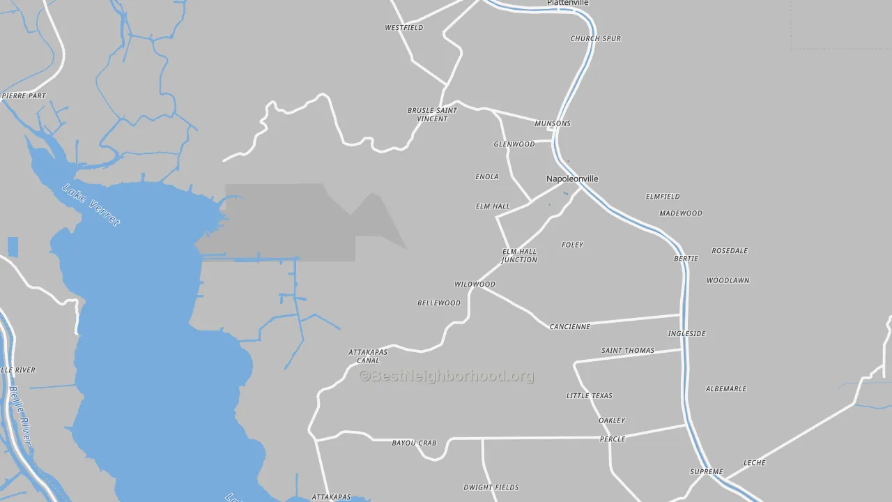 Transit Grade map of Assumption Parish, LA