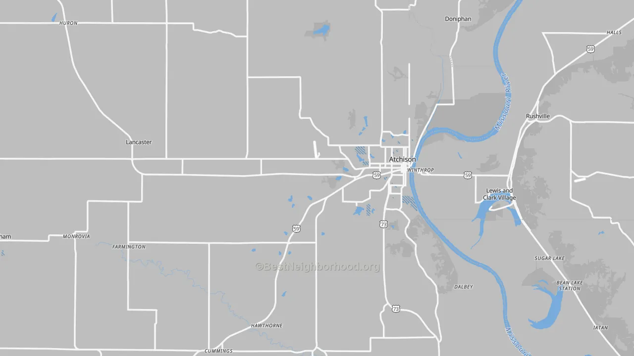 Transit Grade map of Atchison County, KS