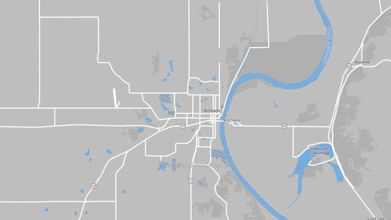 Transit Grade map of Atchison, KS