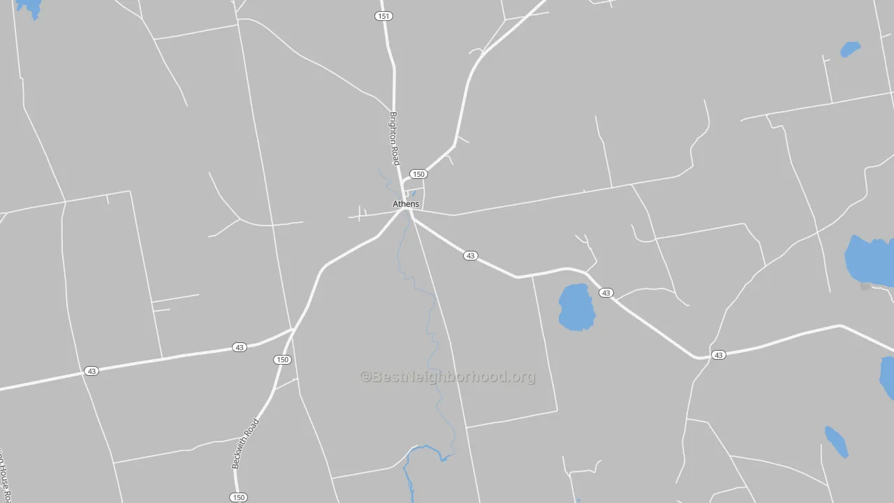 Transit Grade map of Athens, ME