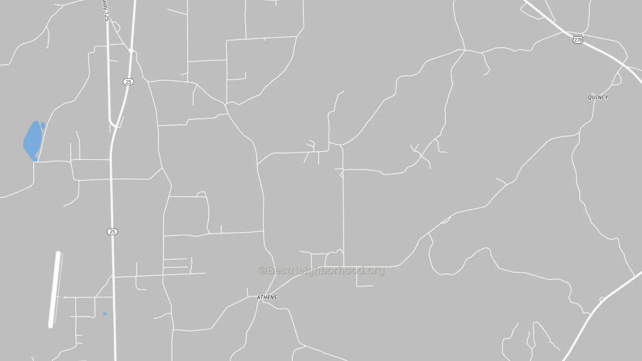 Transit Grade map of Athens, MS