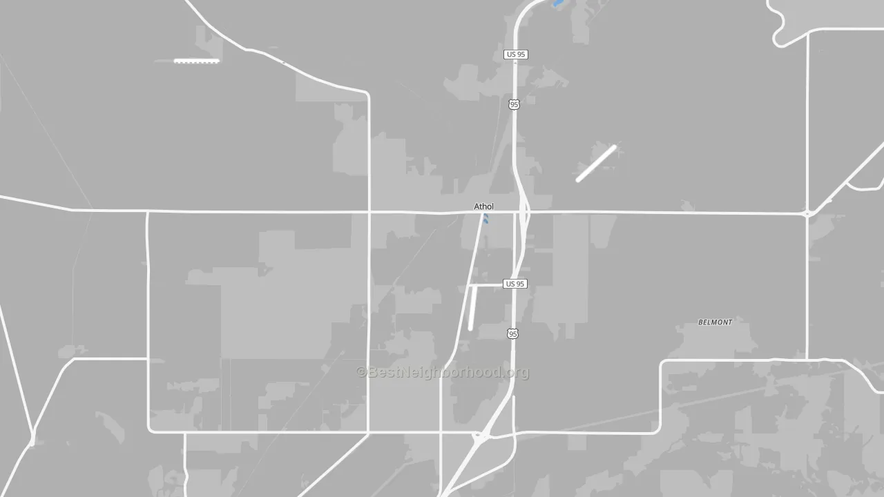 Transit Grade map of Athol, ID