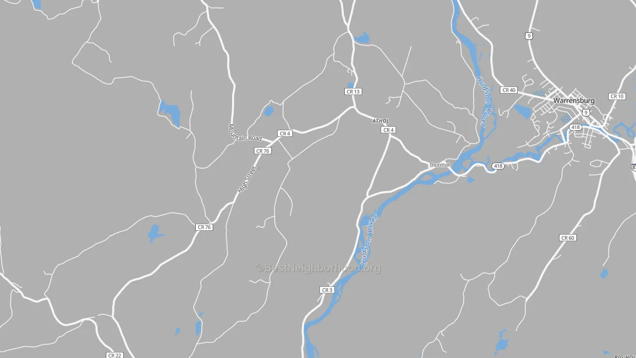 Transit Grade map of Athol, NY