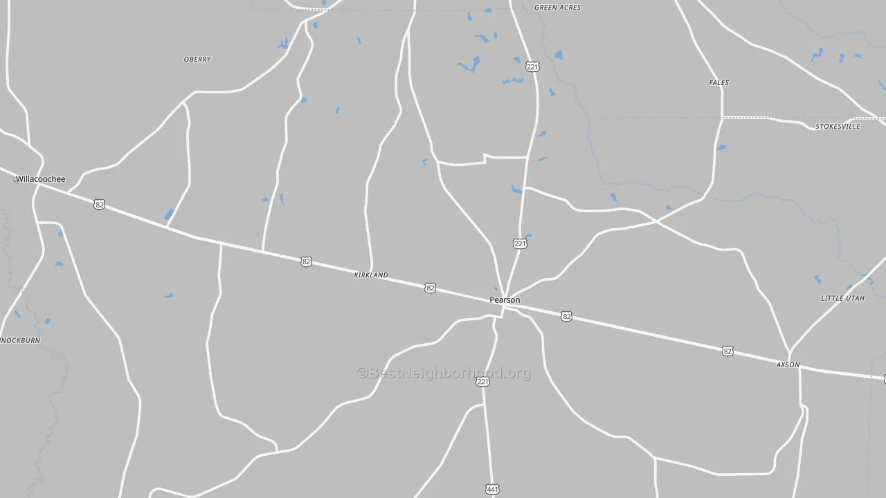 Transit Grade map of Atkinson County, GA