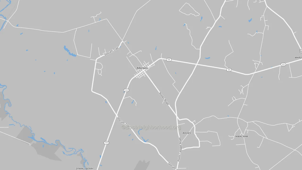 Transit Grade map of Atkinson, NC