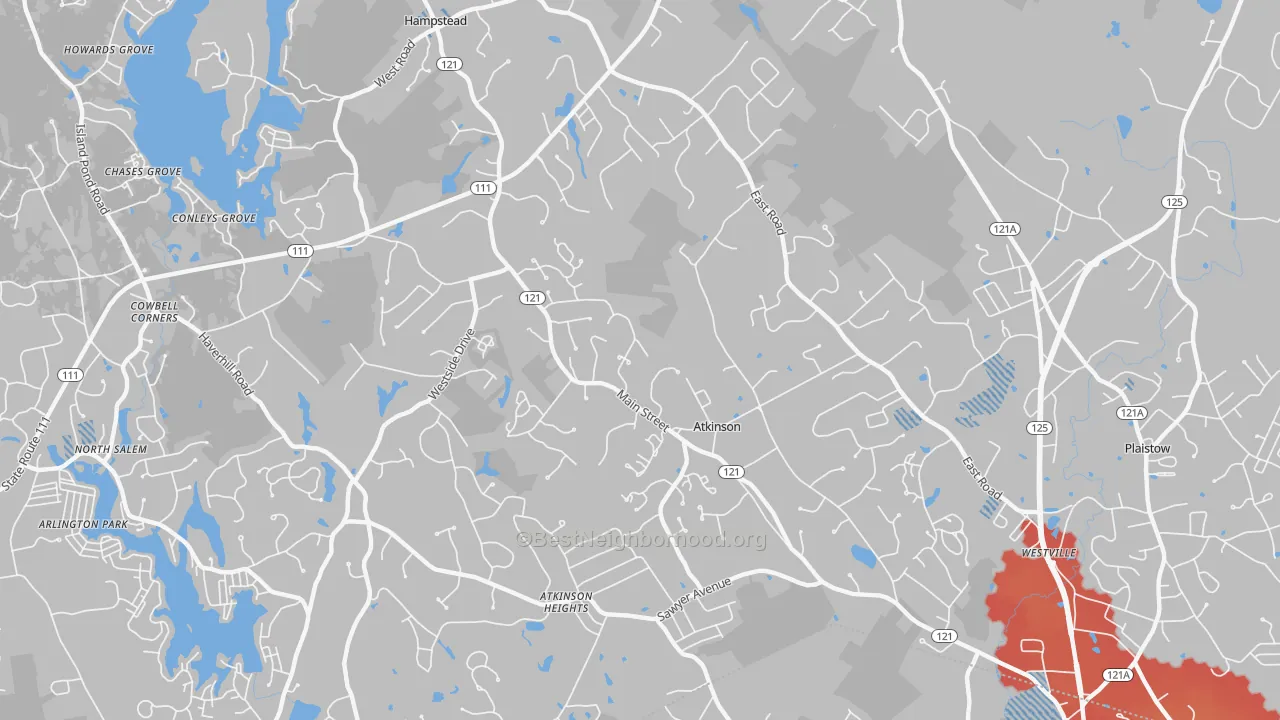 Transit Grade map of Atkinson, NH