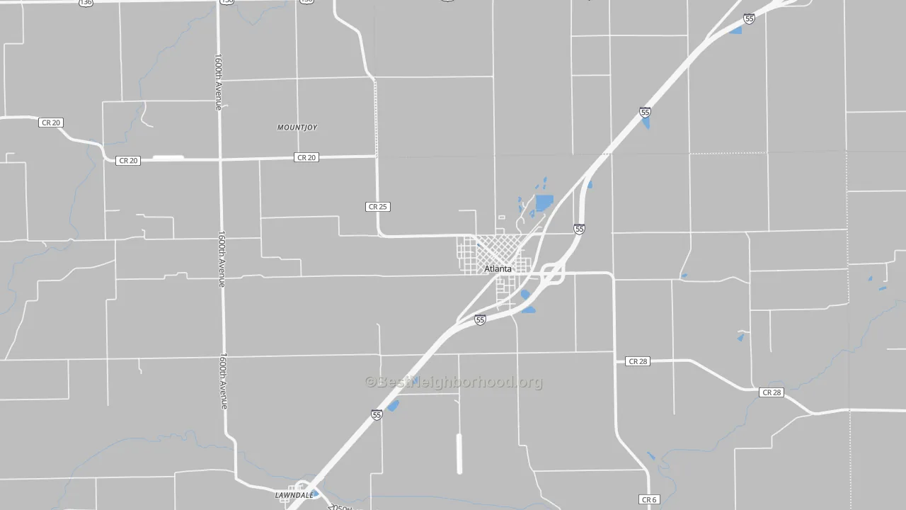 Transit Grade map of Atlanta, IL