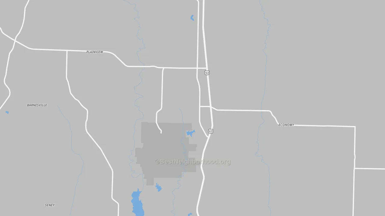 Transit Grade map of Atlanta, MO