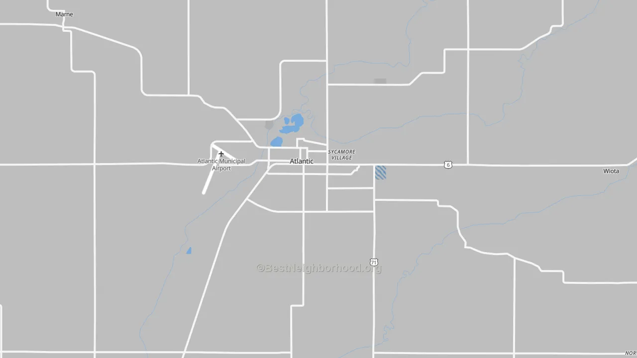 Transit Grade map of Atlantic, IA