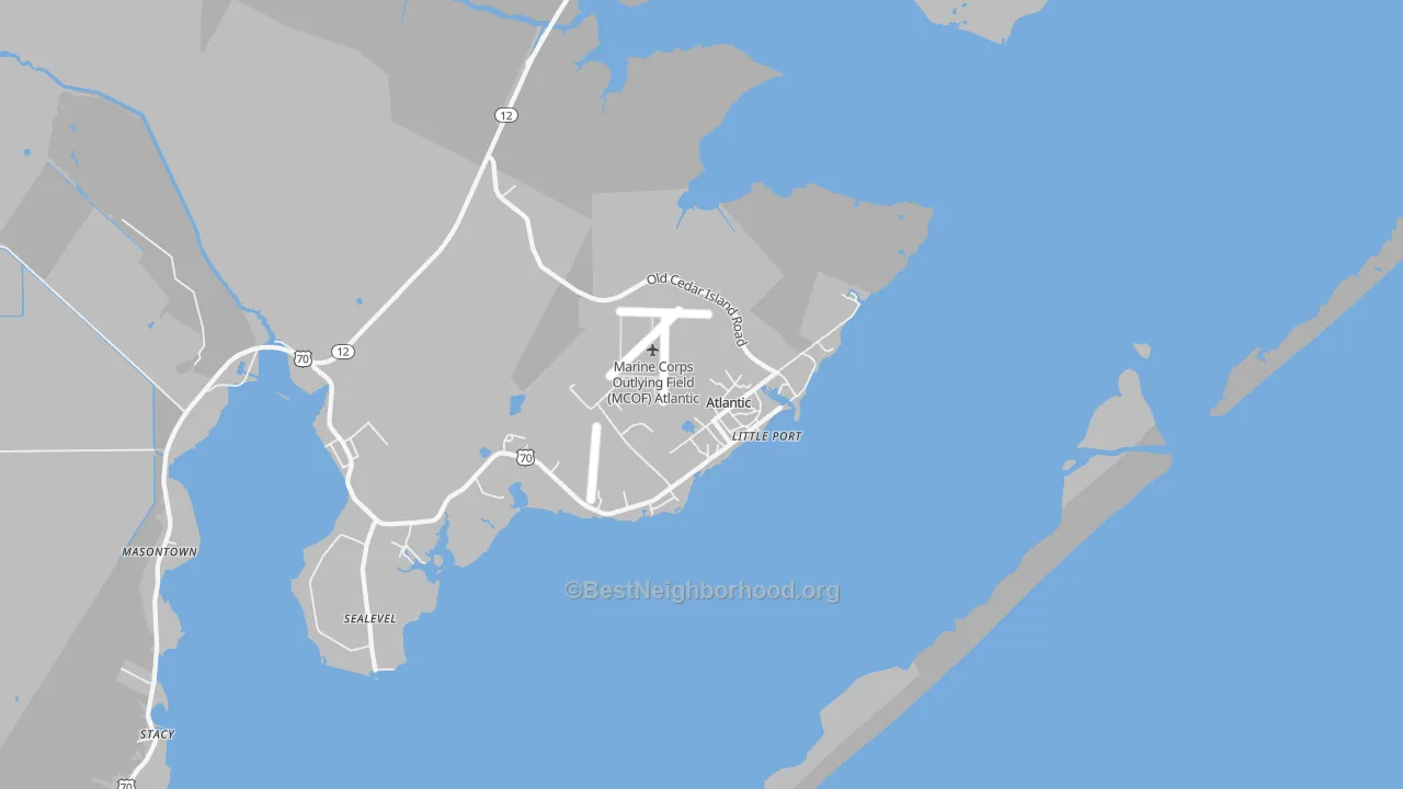 Transit Grade map of Atlantic, NC