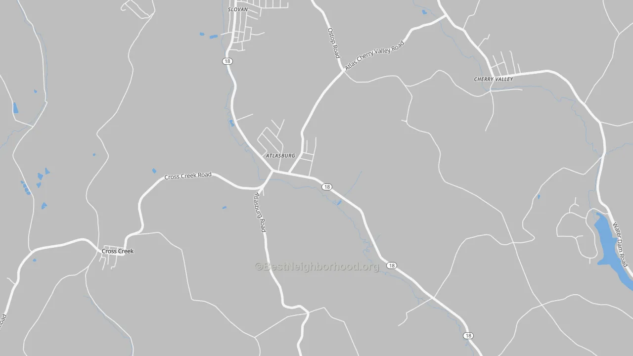 Transit Grade map of Atlasburg, PA