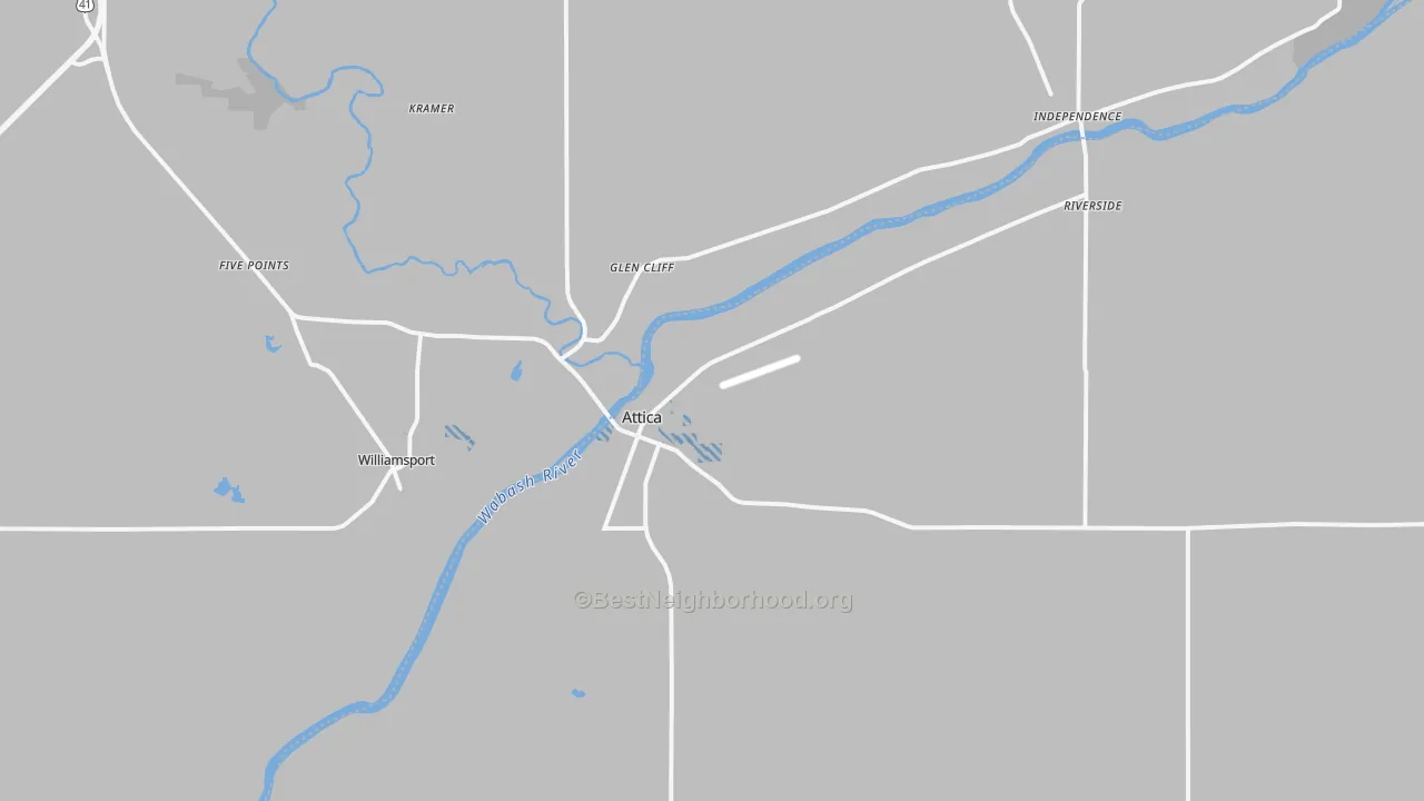 Transit Grade map of Attica, IN