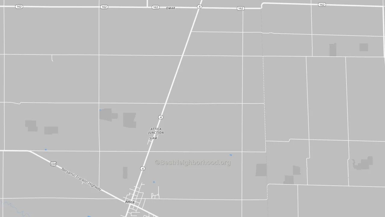 Transit Grade map of Attica Junction, OH