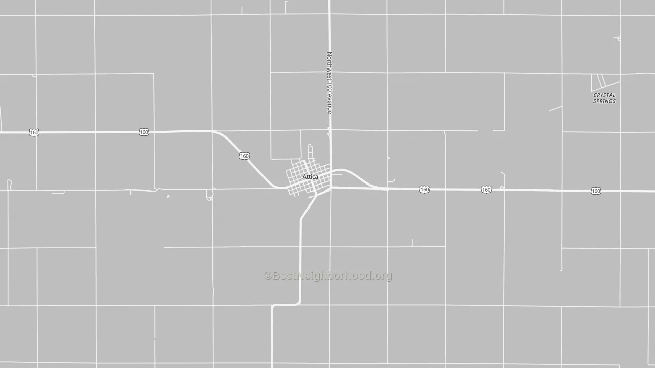 Transit Grade map of Attica, KS