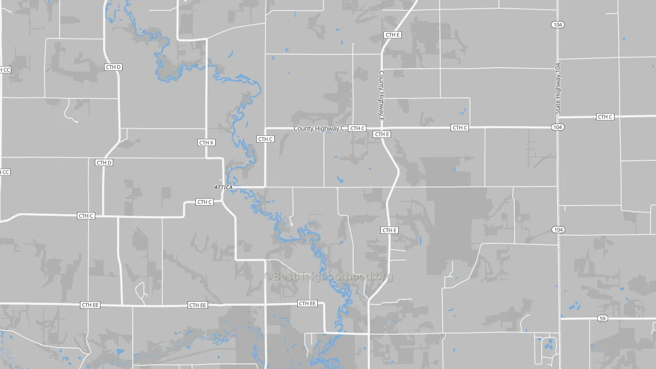 Transit Grade map of Attica, WI