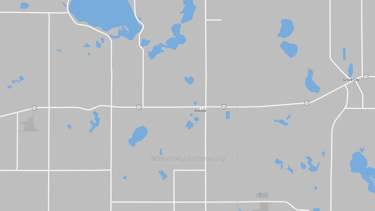 Transit Grade map of Atwater, MN