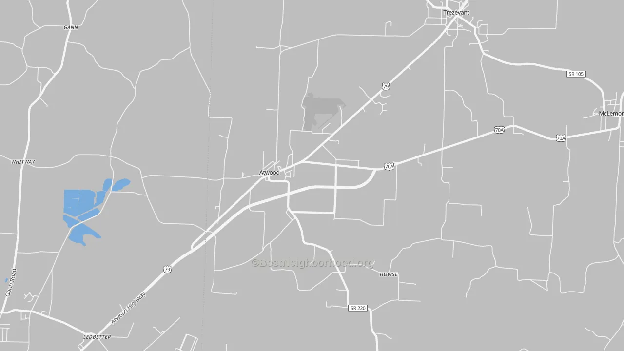 Transit Grade map of Atwood, TN