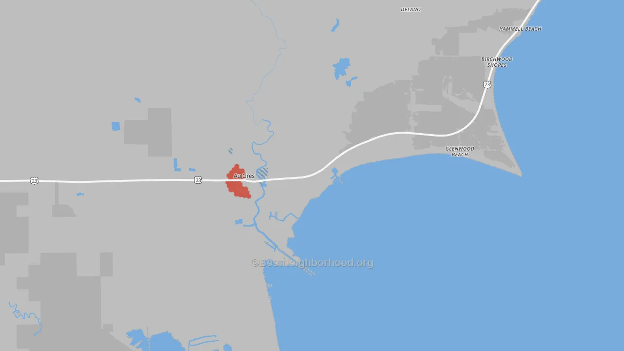 Transit Grade map of Au Gres, MI