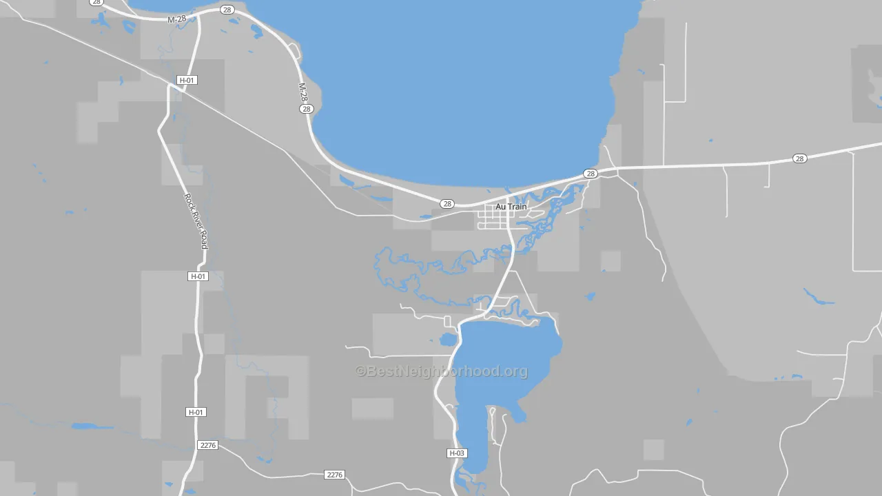 Transit Grade map of Au Train, MI