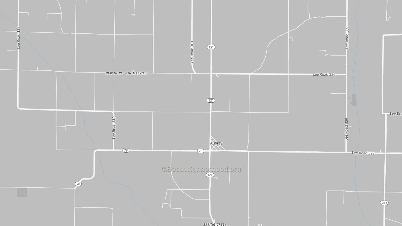 Transit Grade map of Aubrey, AR