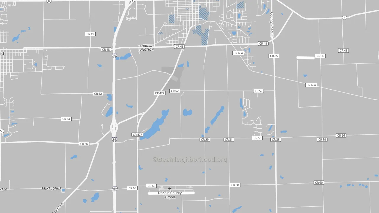 Transit Grade map of Auburn Junction, IN