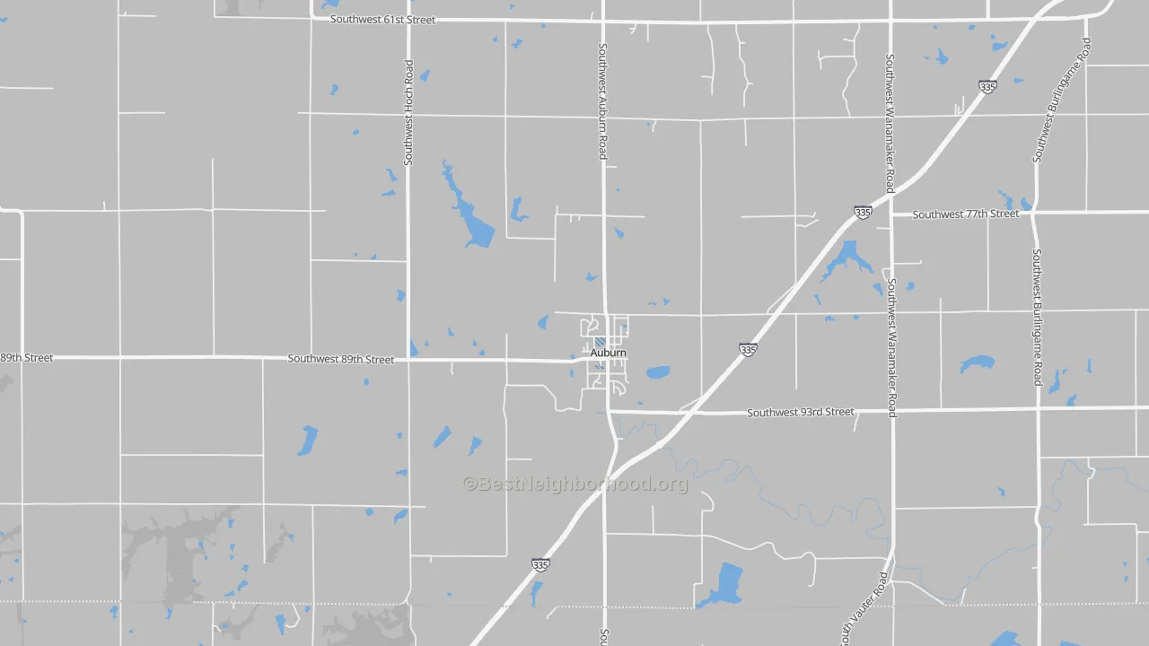 Transit Grade map of Auburn, KS
