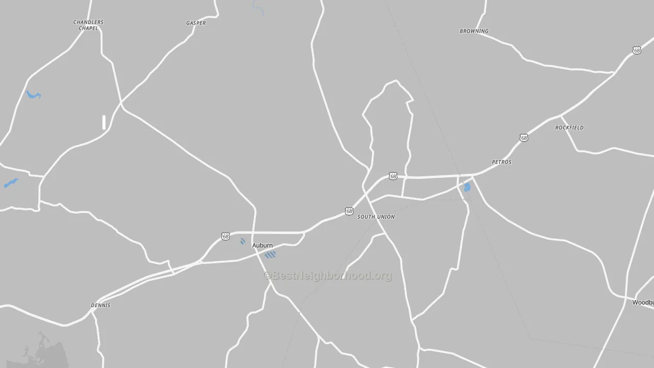 Transit Grade map of Auburn, KY