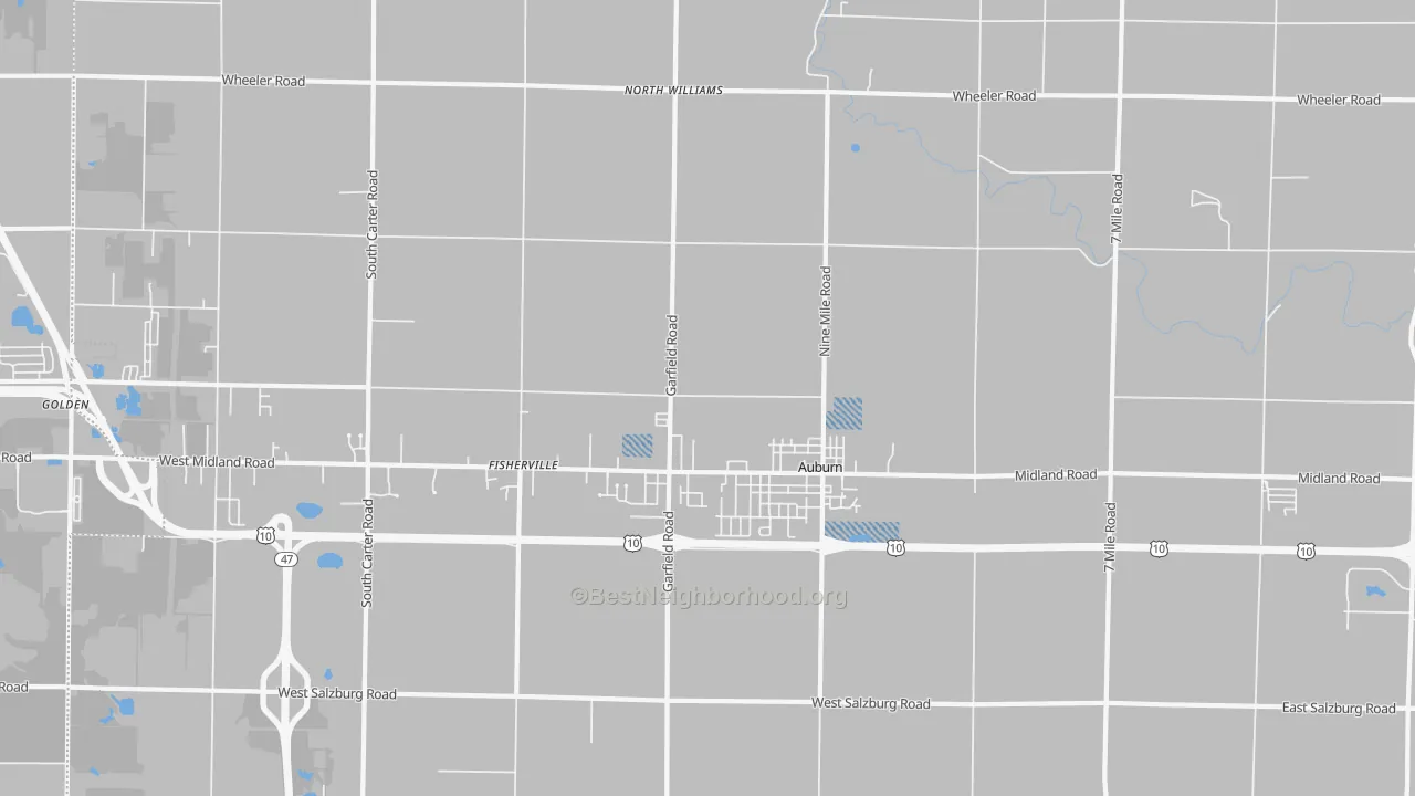 Transit Grade map of Auburn, MI