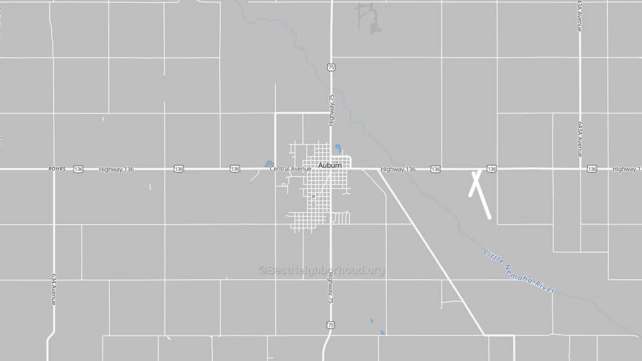 Transit Grade map of Auburn, NE