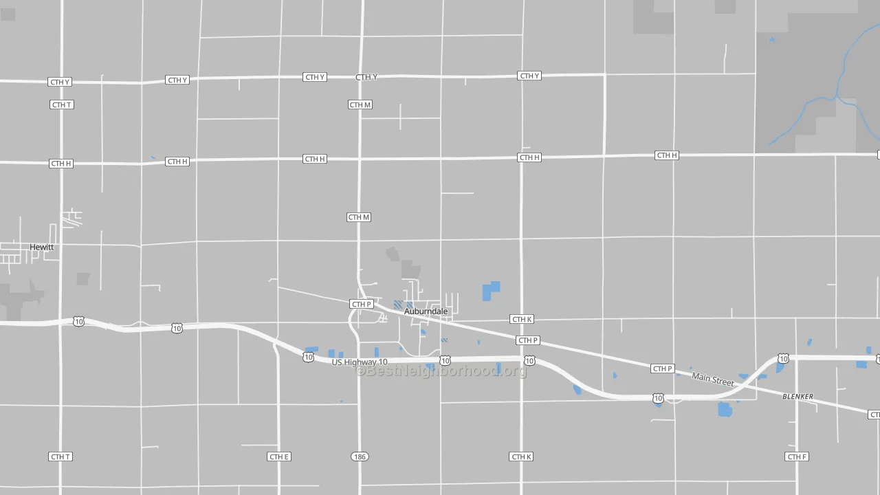 Transit Grade map of Auburndale, WI